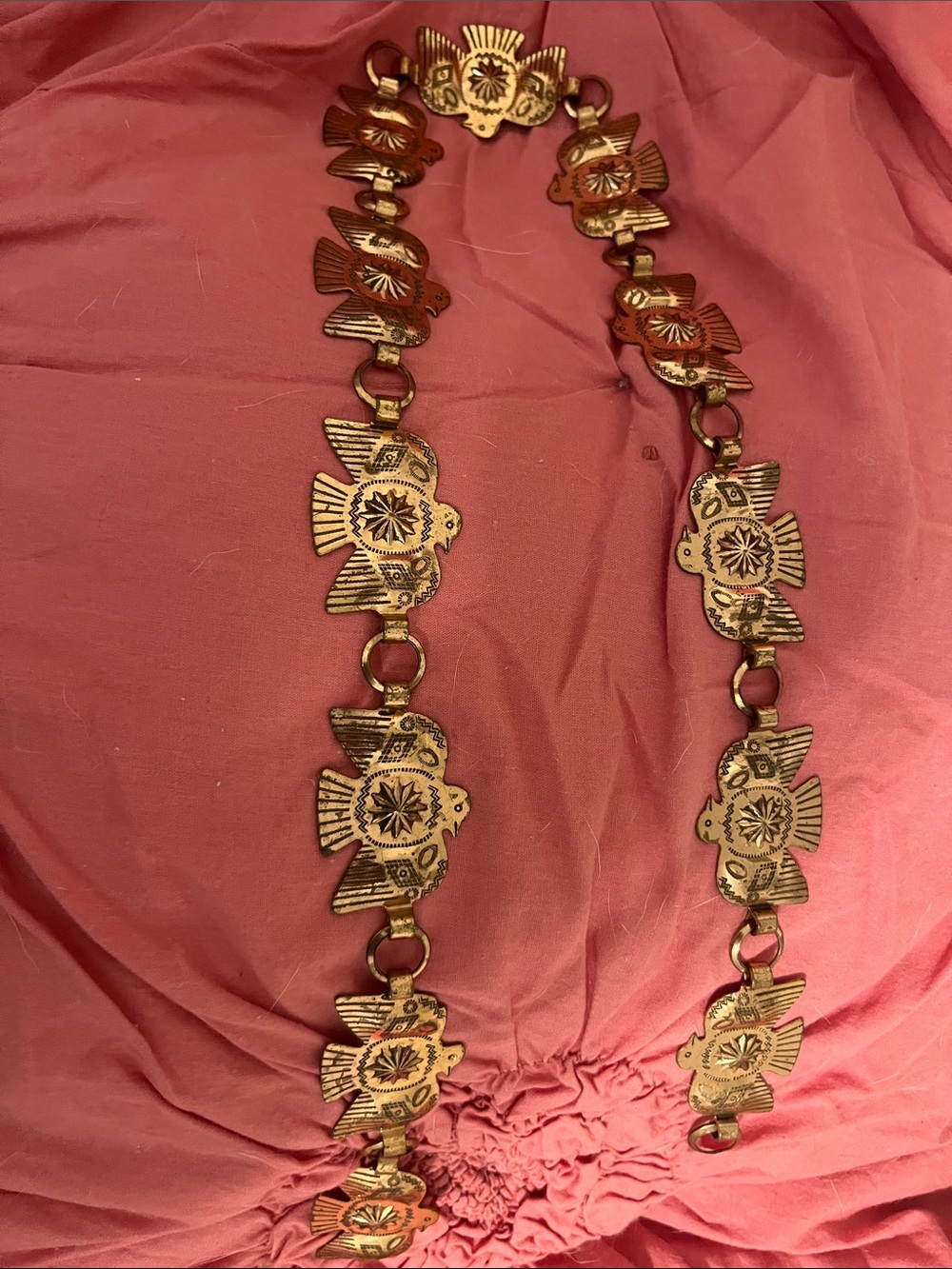 Gorgeous Copper Thunderbird Belt - Decorative Women's Accessory